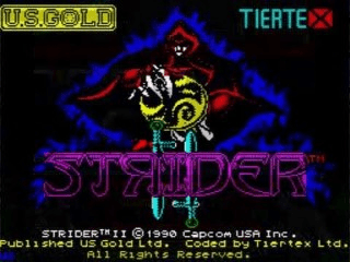 Strider II title screen for ZX Spectrum